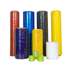पैकिंग के लिए उच्च गुणवत्ता अनुकूलित रंग पीई स्ट्रेच फिल्म पैलेट प्लास्टिक रैप फिल्म