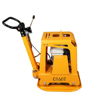 Compacteur à plaques réversible 30KN 5.5HP à essence, piqueur de sol vibrant 42*69cm 110KG, machine de compactage de sol routier robuste