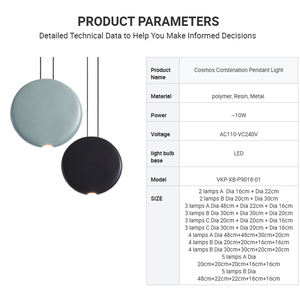 Cosmos Combinaison Pendentif Lumière Résine Disque Planète Cluster Moderne Minimal Lampe Suspendue Table À Manger Hôtel Hall Projet Personnalisé - Product Image 3