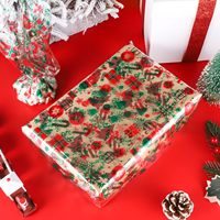 Noël Transparent Cellophane Rouleaux Cellophane Wrap pour Paniers Cadeaux Fleur Art Artisanat Nourriture Friandises Emballage Décor De Noël