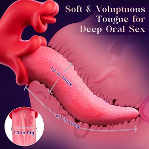 Vibrador <span class=keywords><strong>de</strong></span> <span class=keywords><strong>Lengua</strong></span> para Punto G Femenino con 9 Modos <span class=keywords><strong>de</strong></span> Vibración y Control por APP, Dildo USB con Movimiento <span class=keywords><strong>de</strong></span> Empuje para Parejas, Juguete Sexual - Product Image 3