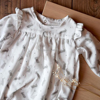 Combinaison personnalisée pour enfants, durable, pour bébé fille, nouvelle collection, mignonne, unie, décontractée, imprimée d'animaux, barboteuse pour nouveau-né