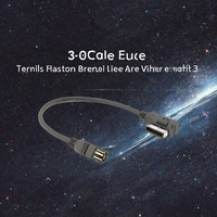 Câble de données USB 2.0 tressé blindé de 0,3 m, coudé à 90 degrés (droit/gauche), mâle Type B, charge rapide 3A pour téléphone portable et ordinateur