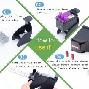 Outil d'aspiration d'encre professionnel T18 avec clip pour cartouches <span class=keywords><strong>HP</strong></span> 703 704 802 803 804 805 678 682 62 61 302 680 123 63 305 67 <span class=keywords><strong>901</strong></span> - Product Image 4