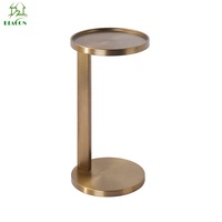 Table basse moderne en laiton mat et acier carbone pour salon, table basse de luxe pour la maison
