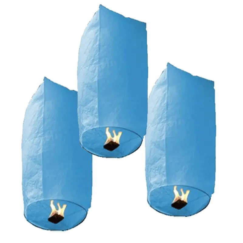 Lanterne de souhait volante chinoise résistante au feu lanterne de ciel ballons en papier lampe en papier lanterne en papier rectangulaire