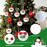 Boules de Noël colorées en fausse fourrure de lapin avec lettres, décorations DIY pour sapin de Noël, boules suspendues en peluche transfrontalières