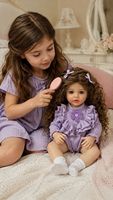 Poupée Reborn réaliste en vinyle de 22 pouces, poupée bébé réaliste, nouveau-né réaliste de 56 cm, poupée à vêtements interchangeables