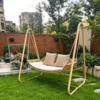 Fauteuil balançoire de jardin extérieur avec auvent, 2 places, hamac de patio, banc balançoire, mobilier imperméable pour balcon et cour