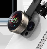 Lensa Fisheye 238 Derajat Ultra Wide Angle Kaca Optik untuk Ponsel Terbaru 2026, Cocok untuk Live Streaming, Fotografi, dan Selfie Layar Penuh