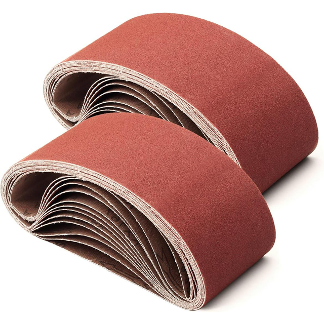 Aluminum Oxide Sanding Belts 75x457mm Grit 40-120 Red Abrasive Belt for Metal Grinding Wood Sanding