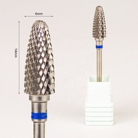 Fraise à ongles professionnelle en carbure de tungstène, droite, 6,0 mm, Flame Sharp XF F M C XC, argentée, pour accessoires de perceuse