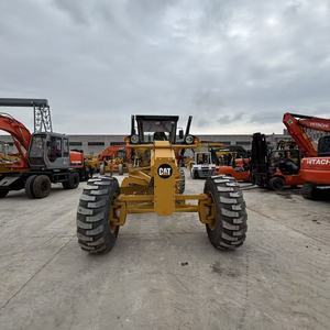 รถเกรดเดอร์ CAT 140K รุ่นปี 2022 มือสอง อุปกรณ์ก่อสร้าง พร้อมเครื่องยนต์และปั๊ม ตัวถังเหล็กสีเหลือง ยางขนาดใหญ่ - Product Image 4