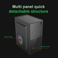 Boîtier de jeu compact MicroATX ITX prenant en charge une carte graphique de 250 mm et un ventilateur latéral de 120 mm, châssis PC