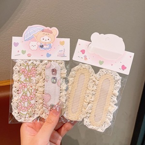 Fascia per capelli in pizzo lavorato a maglia in plastica con motivo a cartone animato, accessorio per capelli con nastro magico per bambine, fermaglio e cerchietto per capelli - Product Image 4