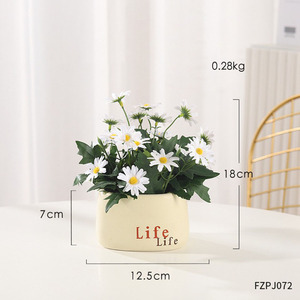 Trang trí nội thất, mini thường xanh nhân tạo mọng nước nhỏ chậu cây - Product Image 5