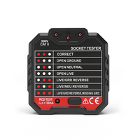 Testeur de prise électrique Habotest HT105, testeur de prise murale, testeur de tension AC, RCD/GFCI, affichage analogique numérique, 48-250V, école