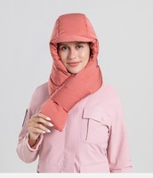Chapeau d'hiver matelassé coupe-vent pour hommes et femmes avec écharpe Chapeau bouffant chaud de couleur unie Logo personnalisé