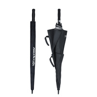 Parapluie de golf YU XIN à double couche ventilée, en métal noir, semi-automatique, avec bouton d'ouverture automatique, diamètre 130 cm, protection UV