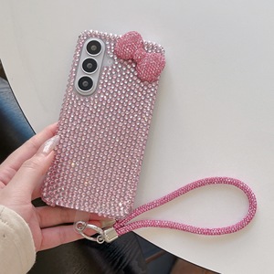 <span class=keywords><strong>Coque</strong></span> <span class=keywords><strong>de</strong></span> <span class=keywords><strong>téléphone</strong></span> rigide en PC avec nœud papillon scintillant et diamant pour <span class=keywords><strong>Samsung</strong></span> Galaxy S26 S25 S24 Plus S23 Ultra, avec bracelet <span class=keywords><strong>de</strong></span> poignet mignon - Product Image 2