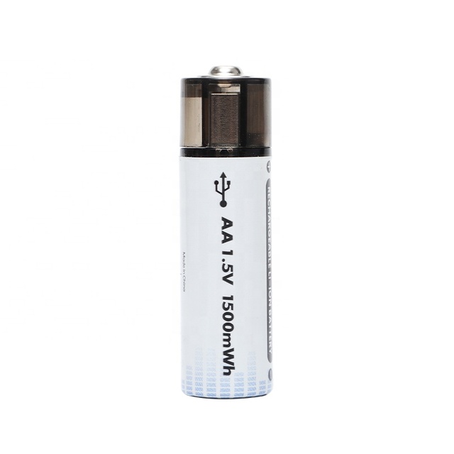 Cuanen Recyclable 1.5v Size AA Usb Lithium Rechargeable Battery 1.5 Volt Lithium Ion Batteries