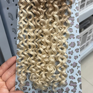 Lunghi 22 pollici boho passion twist intrecciatura capelli kanekalon in fibra di acqua <span class=keywords><strong>trecce</strong></span> morbido ricciolo profondo capelli sintetici - Product Image 5