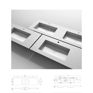 Bañera Ovalada Independiente de Superficie Sólida de Piedra Artificial Tradicional, Ecológica, para Uso en Villas y Apartamentos de Lujo, 1.6 m de Longitud - Product Image 5