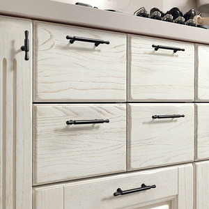 Aluminum Alloy Cabinet Pull Handles Matte Black &amp; Brushed Gold Furniture Pulls for Wardrobe Kitchen Cabine Drawer - Product Image 2