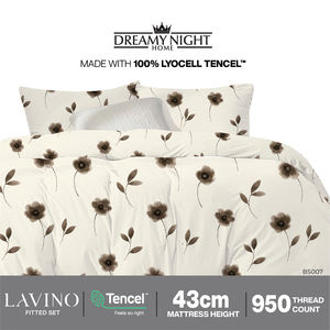 Lavino King Set ajustado 100% Lyocell TENCEL, 950TC, bolsillo profundo de 43cm, suave como la seda y respetuoso con el medio ambiente - Product Image 5