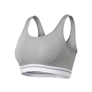 Sujetador Deportivo Simple sin Costuras para Mujer, Transpirable, Ligero, Elástico, con Logotipo Frontal, para Gimnasio, Yoga, Correr, Fitness, Entrenamiento - Product Image 1