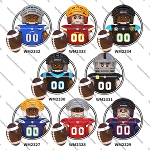 Wm6136 NFL bóng bầu dục đội cầu thủ Bộ sạc hồng y texans Panthers ralders Washington jaguars minifigs khối xây dựng đồ chơi trẻ em