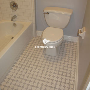 Popüler Siyah Beyaz Gri Mozaik Porselen Banyo Zemin Duvar Karosu - Product Image 2