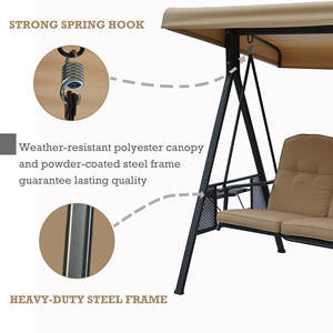 Tslin Hoge Kwaliteit Hangende Schommel Stoel Met Kussen Ijzeren Stand Tuin Patio Park Hotel Home Gebruik Buitenshuis - Product Image 5