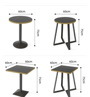 Ensemble de table et chaises durables et modernes en marbre, bois et métal pour bar, boîte de nuit, KTV, restaurant, mobilier de salon chicha, salle à manger d'hôtel et usage commercial
