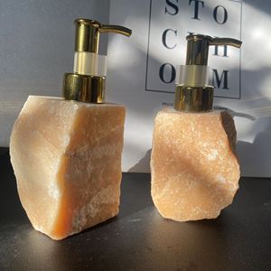 Natural Crystal <b>Soap</b> Dispenser, <b>Refillable</b> Raw Gemstone Lotion Bottle with Pump, Luxury Quartz Empty Liquid <b>Hand</b> <b>Soap</b> Dispenser - Product Image 2