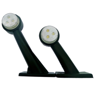 Grand feu de position latéral led à 60 degrés pour camion remorque tracteur feux de roue pour camion quad rangée remorque lumière rubber10-30v