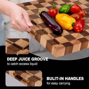 ZC Custom Gravur Hack klötze Bulk Schneide bretter Nachhaltiges Endkorn Schneide brett für den Küchen gebrauch - Product Image 5