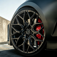 Jantes de voiture en alliage forgé monobloc concave style HF-2 noir mat 19-22 pouces 5*112 pour A6L RS6 A7 RS7 SQ7 M3 M4 CLS GLE