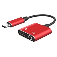 Adaptateur numérique 2 en 1 USB C vers 3,5 mm avec port de charge pour téléphone, tablette, ordinateur portable, charge et écoute audio, prise casque, 5 couleurs