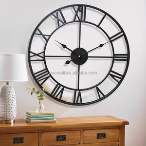 16 "20" 60 <span class=keywords><strong>cm</strong></span> Roman grande ferro metallo di lusso orologio <span class=keywords><strong>da</strong></span> <span class=keywords><strong>parete</strong></span> moderno decorazione per la casa grande orologio retrò per la decorazione della stanza Lingving - Product Image 2