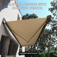 Auvent électrique à cassette intégrale avec capteur vent et soleil pour pergola, gazebo et pavillon