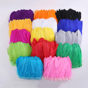 43 Colores de Plumas de Ganso Teñidas, Adornos, Flecos, Cintas para Vestidos, Faldas, Cinturones de Tela, Decoración para Fiestas - Product Image 1