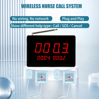 Llamador Inalámbrico para Enfermeras y Cuidadores, 1 Receptor + 2 Botones de Alerta de Emergencia para Baño, para Monitoreo de Personas Mayores