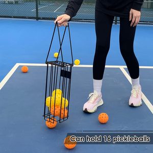 Colector de bolas de tenis y Pickleball portátil negro de Metal personalizado, contenedor de tolva recogedor para recoger - Product Image 4
