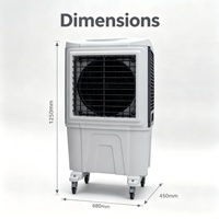 Refroidisseur d'air évaporatif à économie d'énergie, design écologique pour le refroidissement des petits espaces commerciaux et des lieux de rassemblement publics
