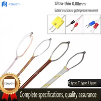 HH-K-24 High Temperature Thermocouple Sensing Wire K Type Fiberglass Braid Solder Joint Thin-film Probe SMT Furnace OEM ODM IP68