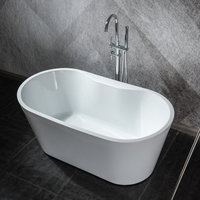 Baignoire moderne personnalisée indépendante Baignoire en acrylique Baignoire profonde pour une personne adulte Salle de bains luxueuse Design minimaliste
