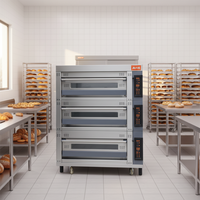 Horno de Convección Comercial para Pan y Pasteles - Equipo de Panadería Industrial Digital Automático de 380V