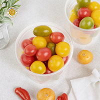 OOLIAMPACK Meilleure vente Tasse à fruits en plastique PLA avec couvercle Tasse de qualité supérieure pour boissons/fruits