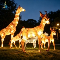 Zigong Fabrik Maßgefertigte Wasserdichte Giraffen-, Zebra- und Hirsch-Laternen für Safari-Parks und Wildtier-Nachtshows